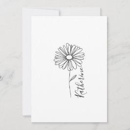 Persoonlijke naam April madelief Geboorte Bloem Kaart