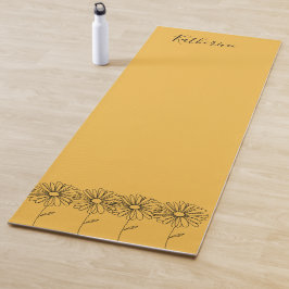 Persoonlijke naam April madelief Geboortebloem Yogamat
