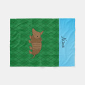Persoonlijke naam armadillo green argyle fleece deken (Voorkant (Horizontaal))