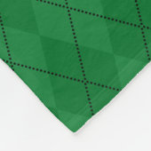 Persoonlijke naam armadillo green argyle fleece deken (Hoek)