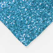 Persoonlijke naam astronaut sky blue glitter fleece deken (Hoek)