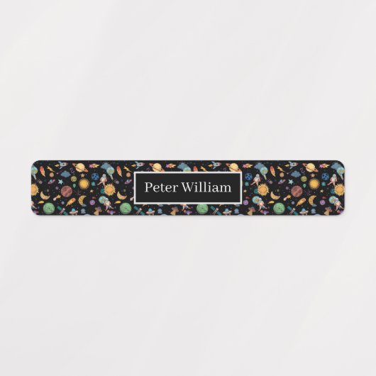 Persoonlijke naam Astronauts Planets Space Back Sc Labels (Design 1)