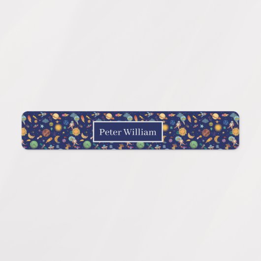 Persoonlijke naam Astronauts Planets Space Back Sc Labels (Design 2)