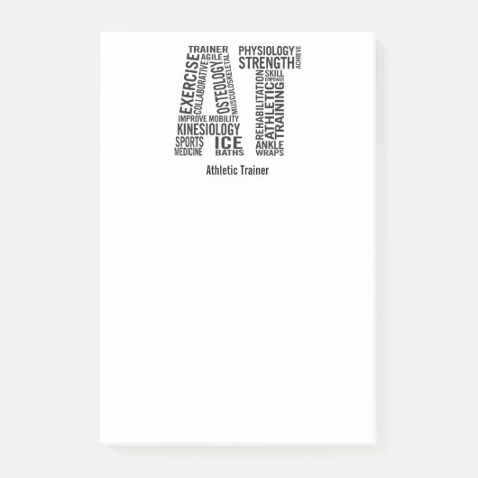 Persoonlijke naam Athletic Trainer AT Post-it® Notes (Voorkant)