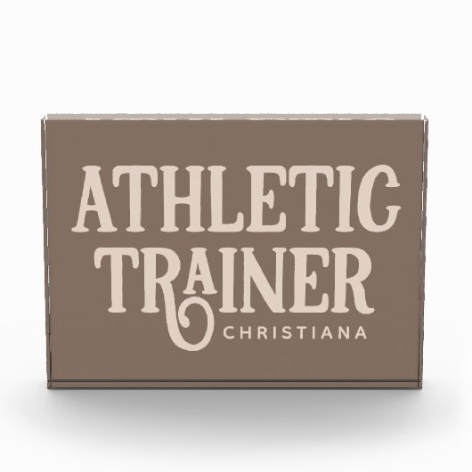 Persoonlijke naam Athletic Trainer Fotoblokken (Voorkant)