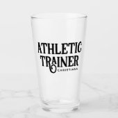 Persoonlijke naam Athletic Trainer Glas (Voorkant)