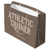 Persoonlijke naam Athletic Trainer Groot Cadeauzakje (Achterkant Gekanteld)