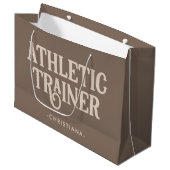 Persoonlijke naam Athletic Trainer Groot Cadeauzakje (Voorkant Gekanteld)
