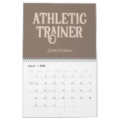 Persoonlijke naam Athletic Trainer Kalender (Mar 2026)