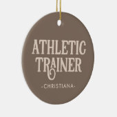 Persoonlijke naam Athletic Trainer Keramisch Ornament (Rechts)
