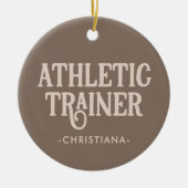 Persoonlijke naam Athletic Trainer Keramisch Ornament (Voorkant)