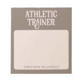 Persoonlijke naam Athletic Trainer Notitieblok (Voorkant)