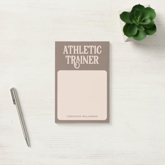 Persoonlijke naam Athletic Trainer Post-it® Notes (Kantoor)