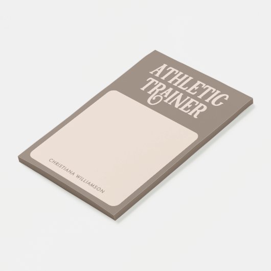 Persoonlijke naam Athletic Trainer Post-it® Notes (Schuin)