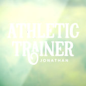 Persoonlijke naam Athletic Trainer Raamsticker (Vel 3)