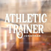 Persoonlijke naam Athletic Trainer Raamsticker (Vel 2)