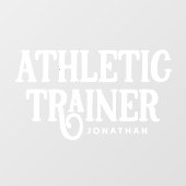 Persoonlijke naam Athletic Trainer Raamsticker (Vel)