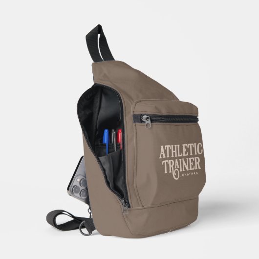 Persoonlijke naam Athletic Trainer Sling Bag (Open)