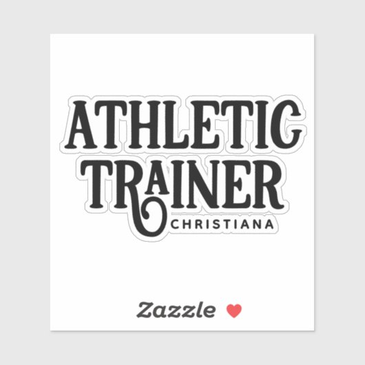 Persoonlijke naam Athletic Trainer Sticker (Vel)