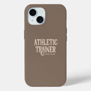 Persoonlijke naam Atletiekcoach iPhone 15 Case