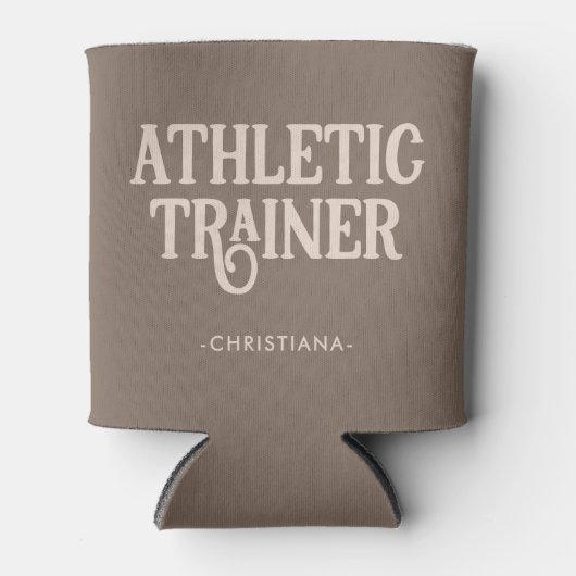 Persoonlijke naam atletiektrainer blikjeskoeler (Voorkant)