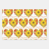 Persoonlijke naam Autumn Herfst Happy Birthday Inpakpapier Vel (Voorkant 3)