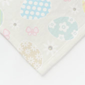 Persoonlijke naam Baby Bunny Butterfly Easter Eggs Fleece Deken (Hoek)