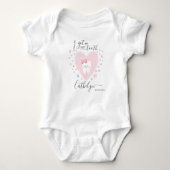 Persoonlijke naam Baby Girl First Tooth Outfit Romper (Voorkant)