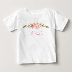 Persoonlijke naam Baby Girl Waterverf Floral-13