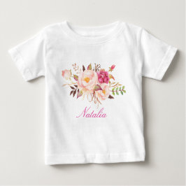 Persoonlijke naam Baby Girl Waterverf Floral-6
