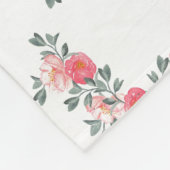 Persoonlijke naam baby meisje met mandje fleece deken (Hoek)