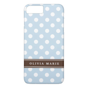 Persoonlijke naam Babyblauw poka Putten Patroon Case-Mate iPhone Case