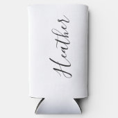 Persoonlijke naam Bachelorette Black en White Seltzer Blikjeskoeler (Voorkant)