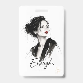 Persoonlijke naam badge | Genoeg. Aangepaste verti