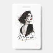 Persoonlijke naam badge | Magnetische verticaal (Voorzijde)
