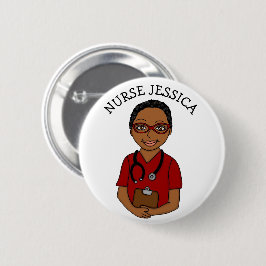 Persoonlijke naam badge voor verpleegkundigen knop ronde button 5,7 cm