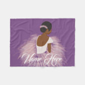 Persoonlijke naam Ballerina African American Fleece Deken (Voorkant (Horizontaal))