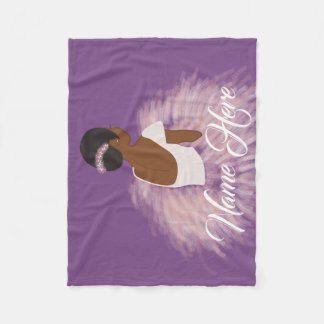 Persoonlijke naam Ballerina African American Fleece Deken