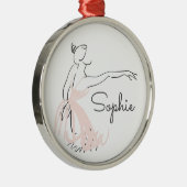 Persoonlijke naam Ballerina ballet dancer Metalen Ornament (Rechts)