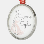 Persoonlijke naam Ballerina ballet dancer Metalen Ornament (Links)