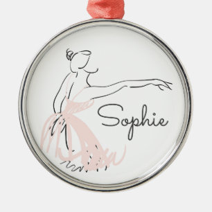 Persoonlijke naam Ballerina ballet dancer Metalen Ornament