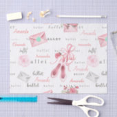 Persoonlijke Naam Ballerina Ballet Roze Tissuepapier (Craft)
