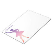 Persoonlijke naam ballerina girl dansend notitiebl notitieblok (Schuin)