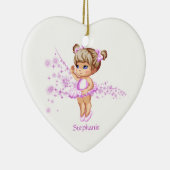 Persoonlijke naam ballerina girl keramisch ornament (Rechts)