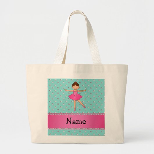 Persoonlijke naam ballerina grote tote bag (Voorkant)
