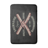 Persoonlijke naam Barber Straight Razor Barbershop Badmat (Voorkant Verticaal)