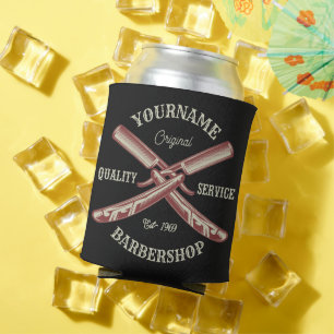 Persoonlijke naam Barber Straight Razor Barbershop Blikjeskoeler