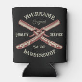 Persoonlijke naam Barber Straight Razor Barbershop Blikjeskoeler (Achterkant)