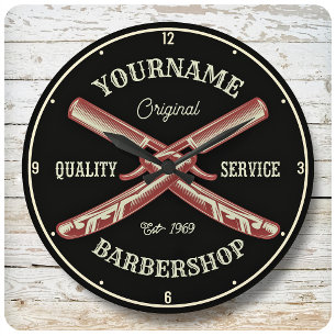 Persoonlijke naam Barber Straight Razor Barbershop Grote Klok