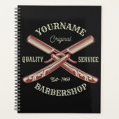 Persoonlijke naam Barber Straight Razor Barbershop Planner (Voorkant)